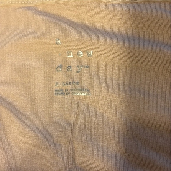 A New Day Tan Cream Nude Stretchy Tube Top - Ruched - Stays Up - Size XL - Picture 3 of 4
